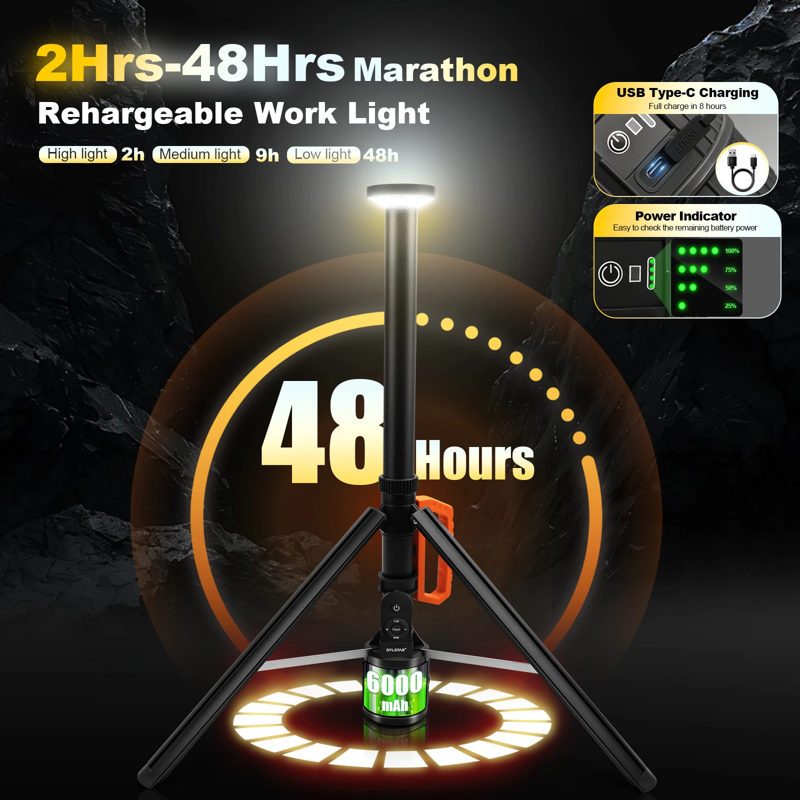 360° 3000LM Telescopic Camping Light - Image 2