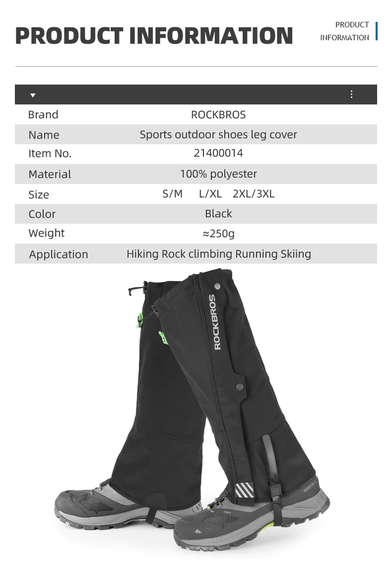 Hunting Hiking and Snow Gaiters - Image 4