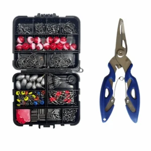 Fishing Tackle Set with Hooks, Floats and Lures