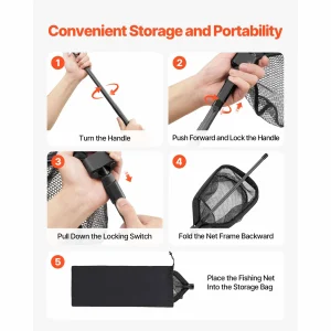 Aluminum Telescopic Fishing Landing Net - Thumbnail Image 4