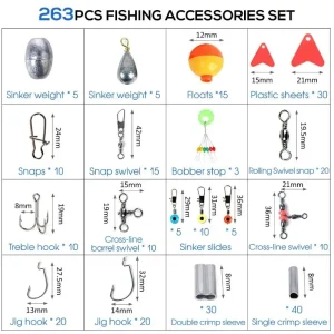 Fishing Tackle Set with Hooks, Floats and Lures - Thumbnail Image 3