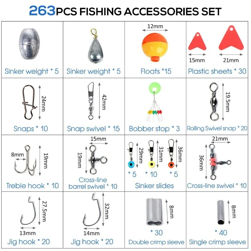 Fishing Tackle Set with Hooks, Floats and Lures - Image 3