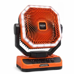 Camping Fan with Remote, Timer & LED Light