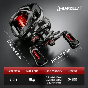 7.0:1 Gear Ratio Baitcasting Reel - Thumbnail Image 3