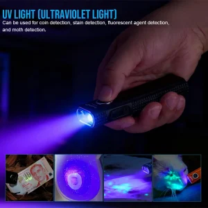 Rechargeable LED Torch with White UV Light