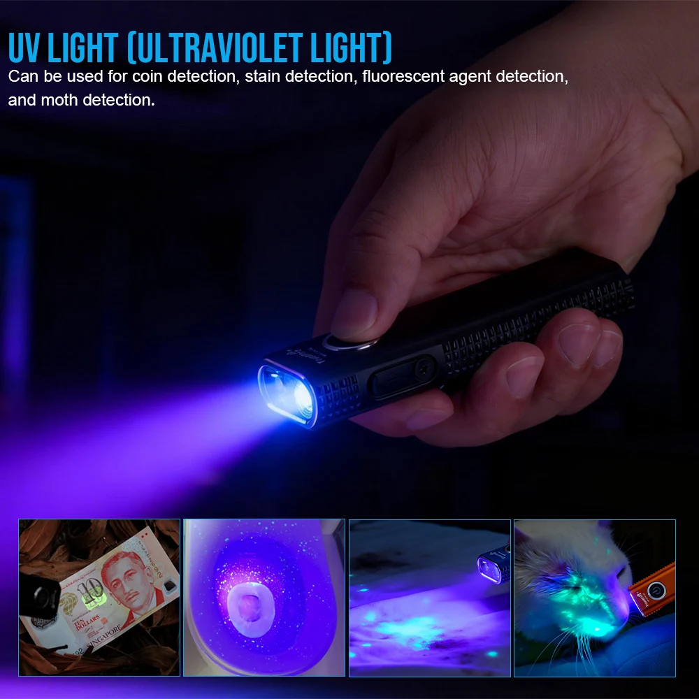 Rechargeable LED Torch with White UV Light - Image 1