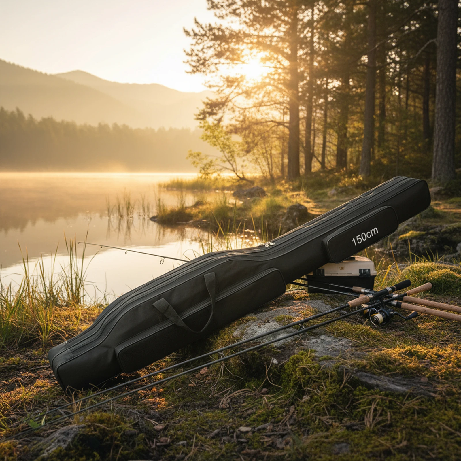 Black 1.5M Fishing Rod Carrying Case - Image 5