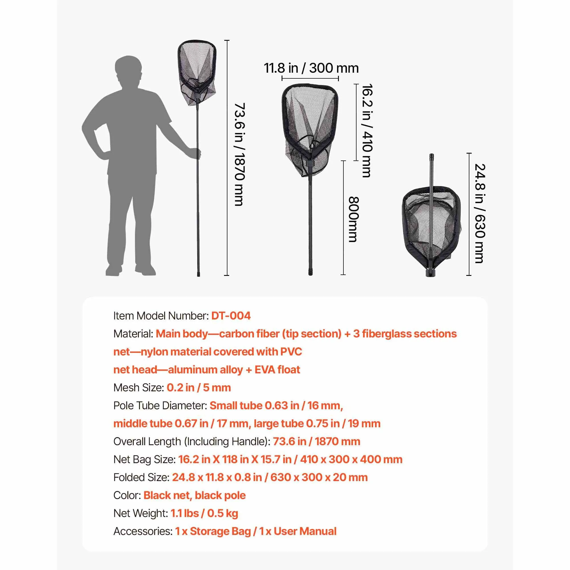 Aluminum Telescopic Fishing Landing Net - Image 5