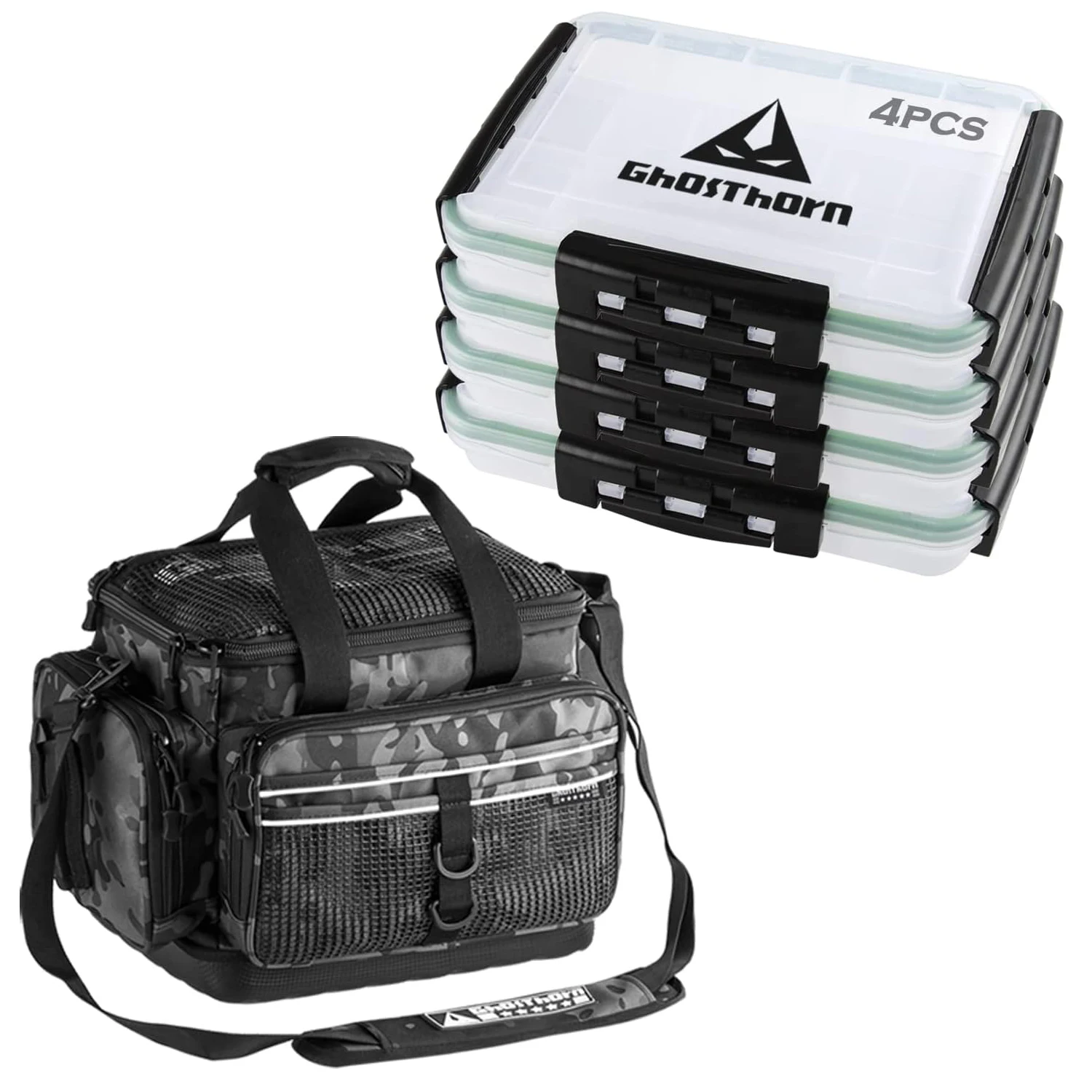 4-Pack Tackle Boxes with Removable Dividers - Image 2