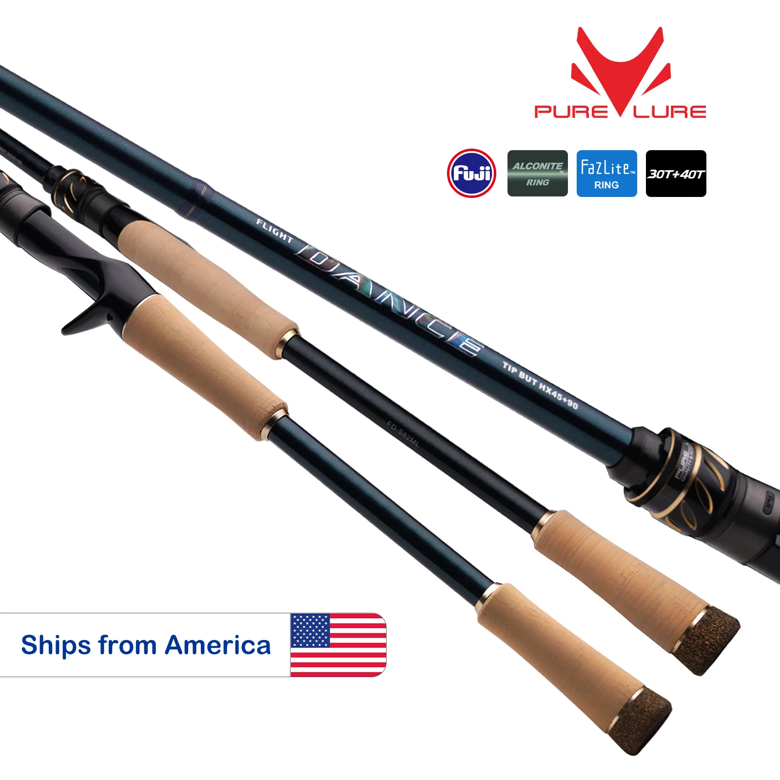 2-Piece Carbon Fiber Spinning Fishing Rod - Image 1
