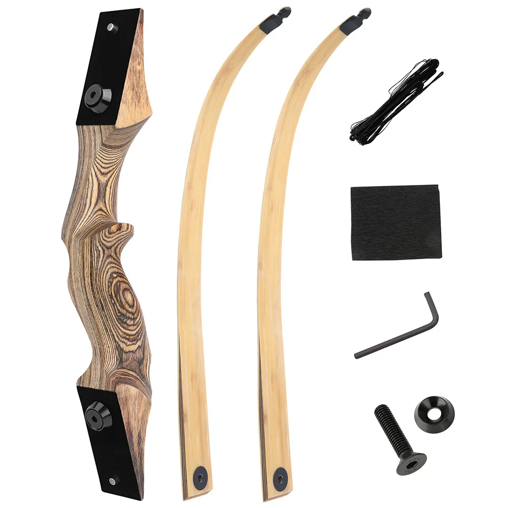 60-Inch Wooden Recurve Bow with Arrow Kit - Image 4