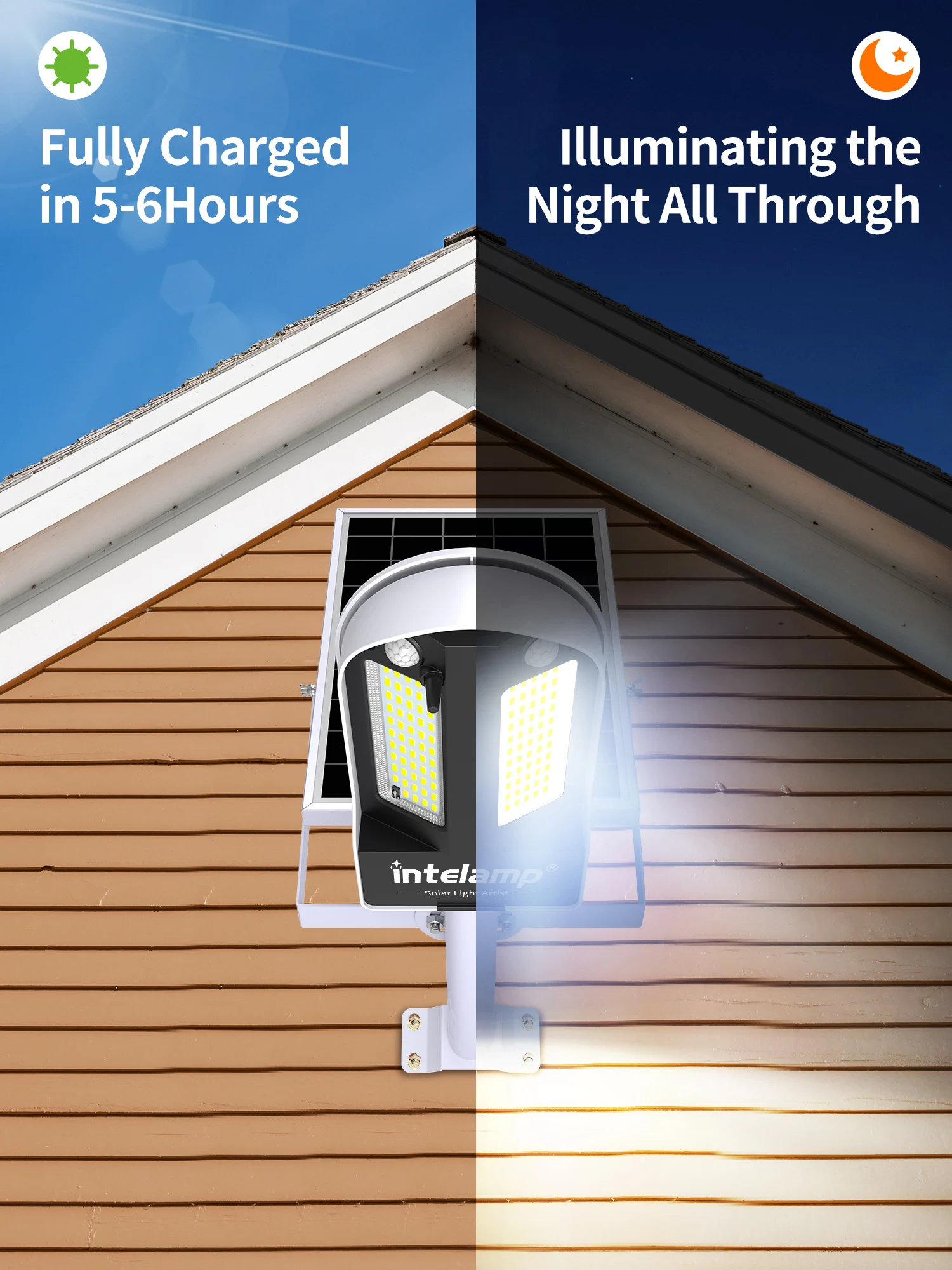 Outdoor Solar Flood Light with 2 Sensors - Image 4